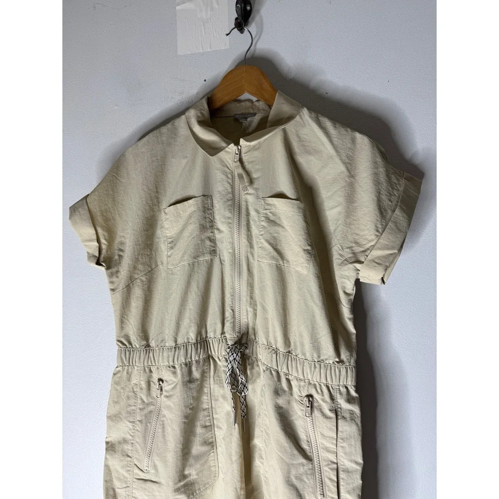 NWT t for Talbots lightweight woven stretch bungee dress tan size‎ MP